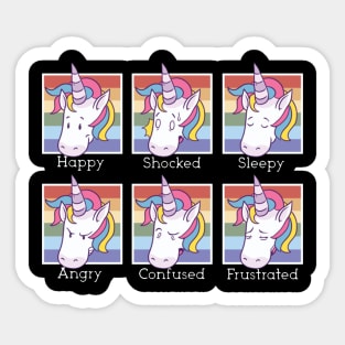 Unicorn Moods Sticker